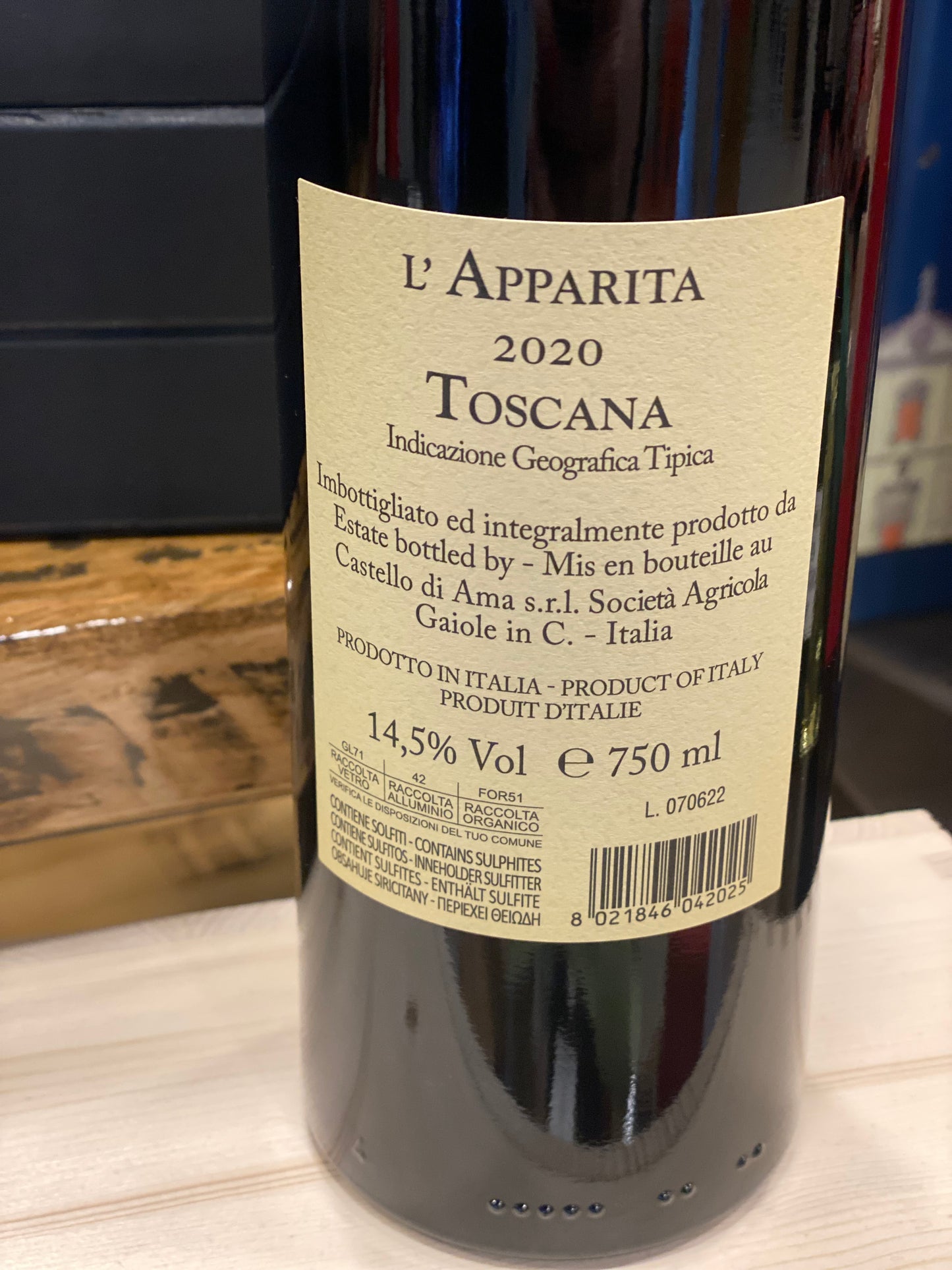 Vino L’APPARITA CASTELLO DI AMA 2020 Toscana IGT