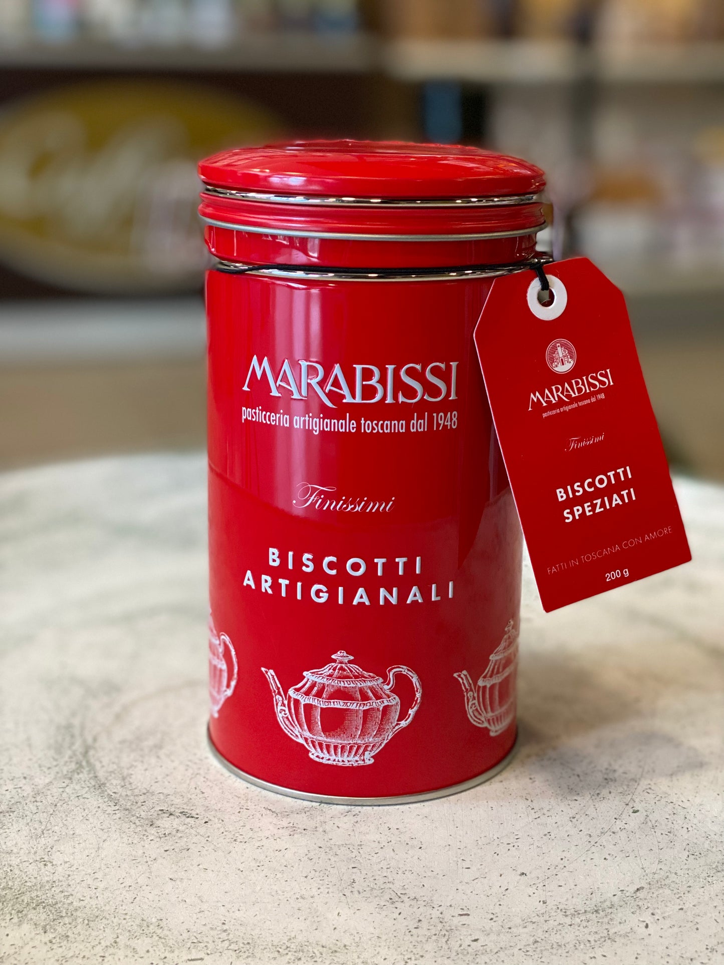 Biscotti artigianali “Marabissi” speziati in latta