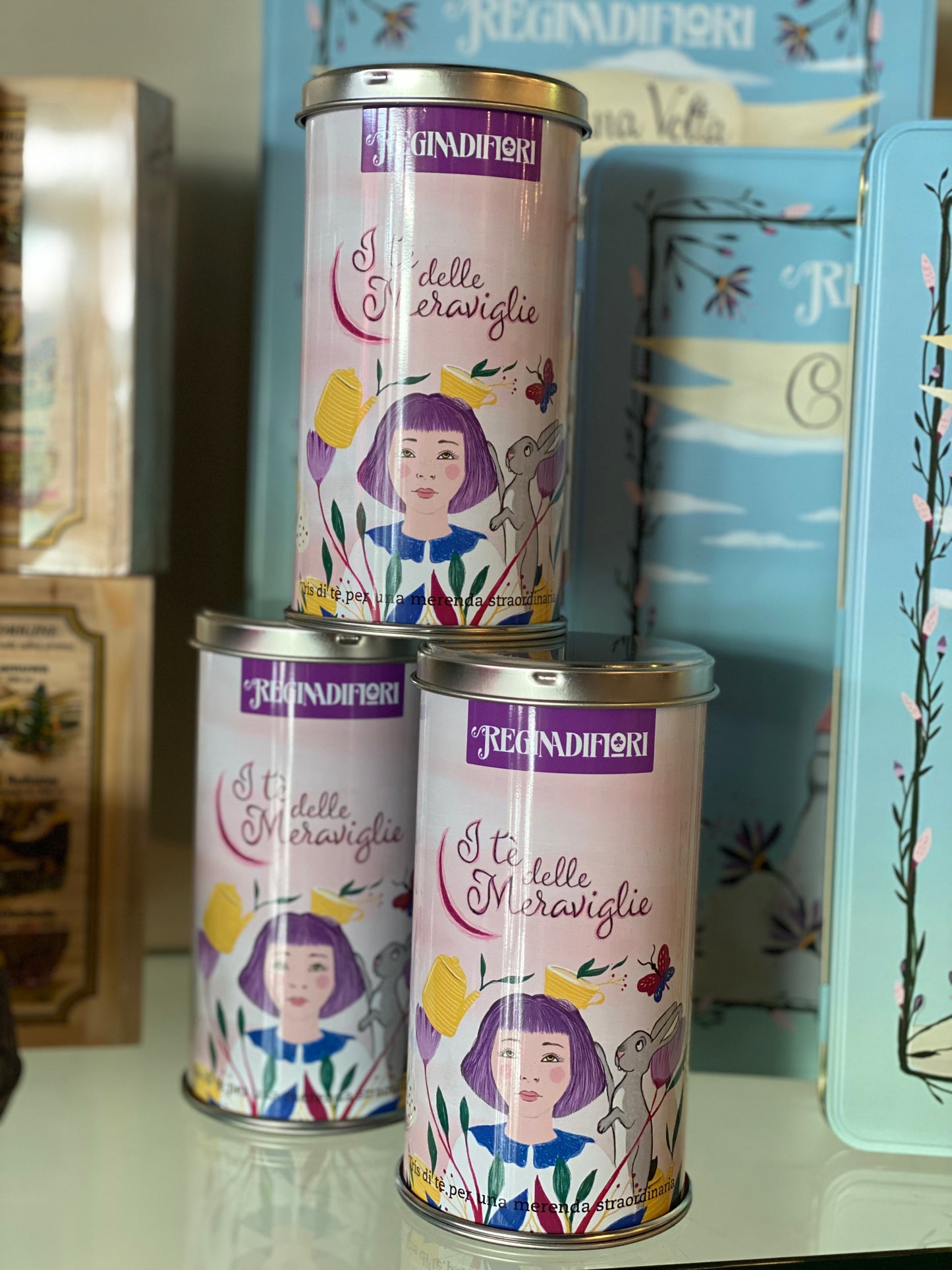 Tè “Regina di fiori” latta • tris di tè delle meraviglie per una merenda straordinaria