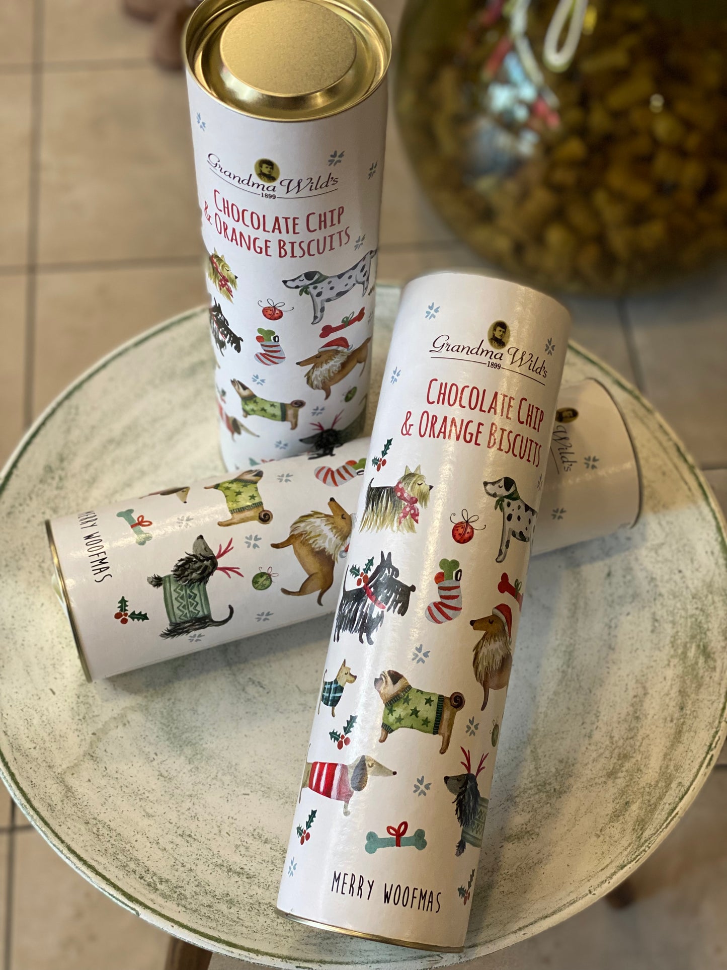 Biscotti “Granda Wild’s” in cilindro stampa cagnolini