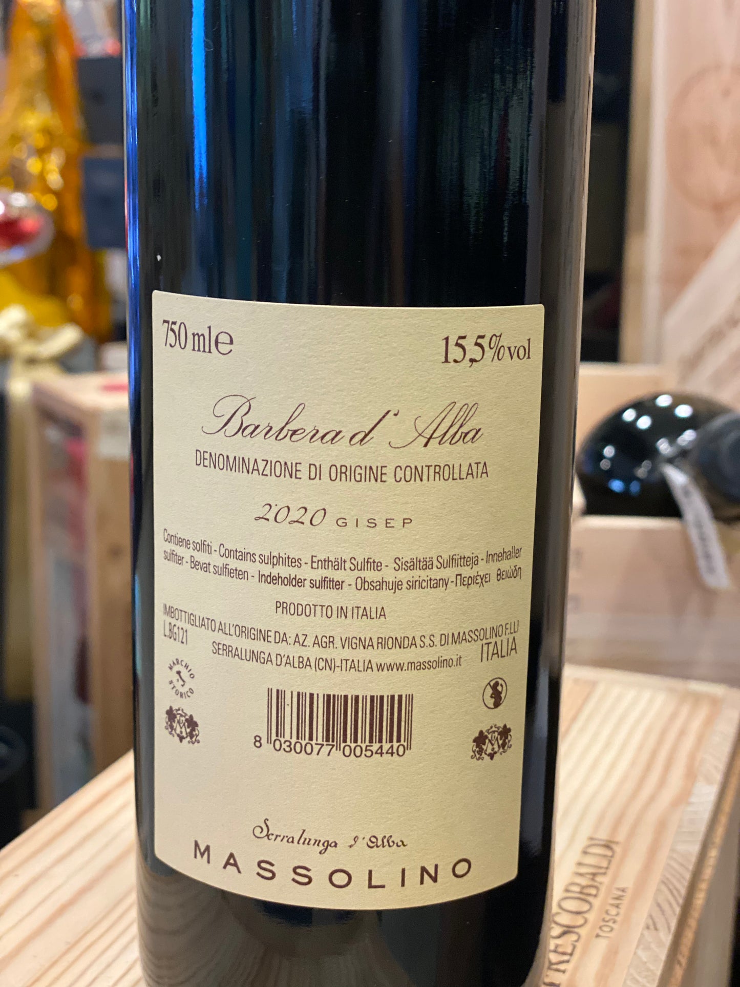 VINO MASSOLINO Barbera d’Alba DOC 2020 GISEP