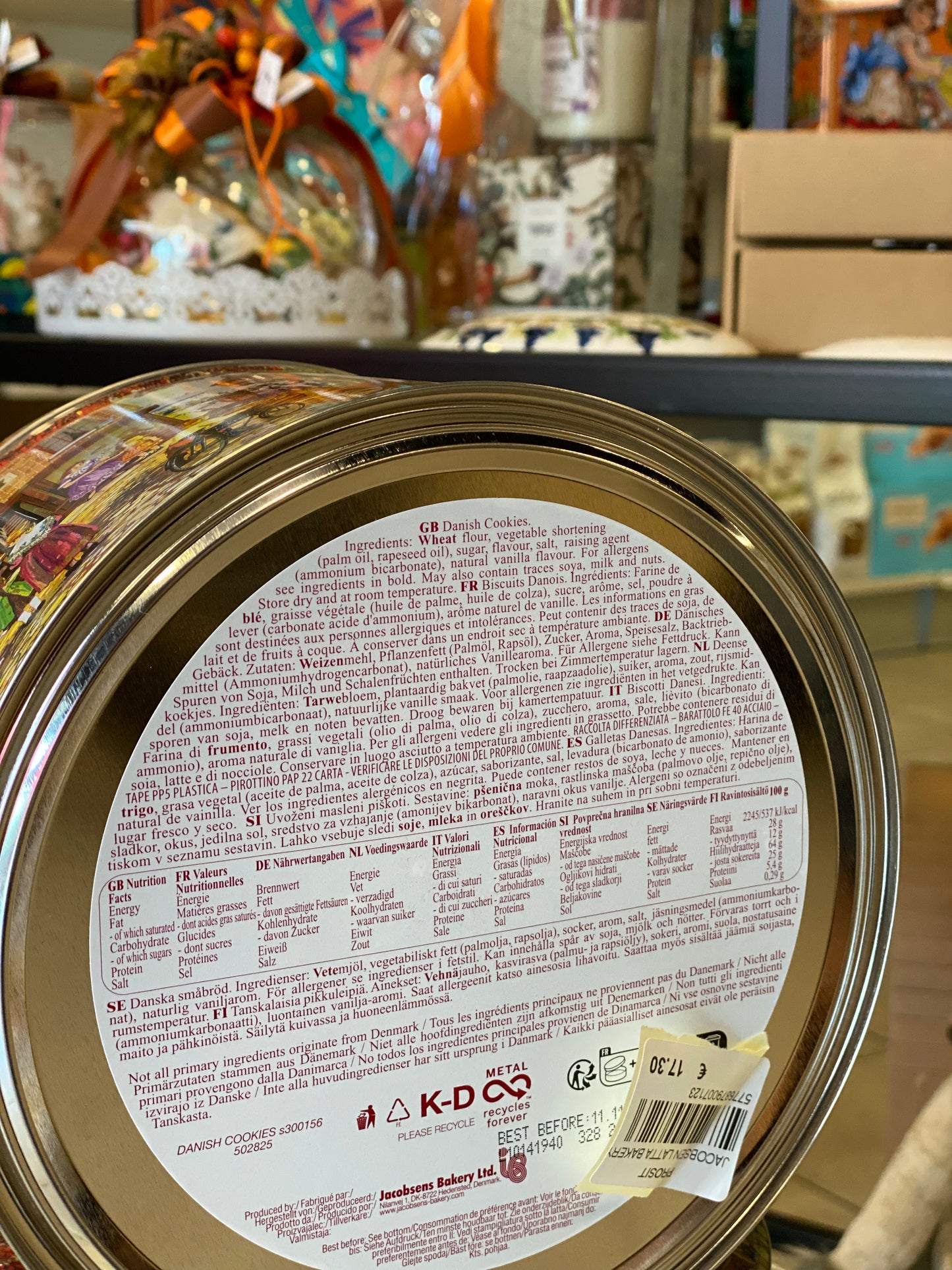 Latta biscotti danesi assortiti “Jacobsens Bakery” 1 kilo