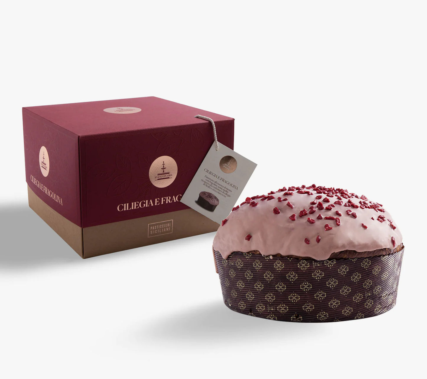 Panettone “Fiasconaro” ciliegia e fragolina di bosco