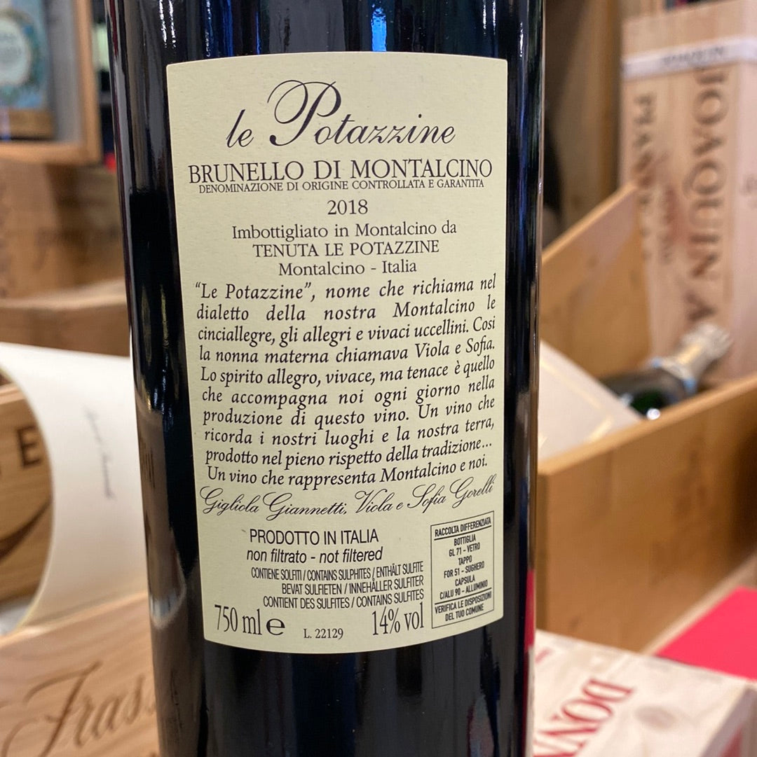 VINO LE POTAZZINE BRUNELLO DI MONTALCINO DOCG 2018