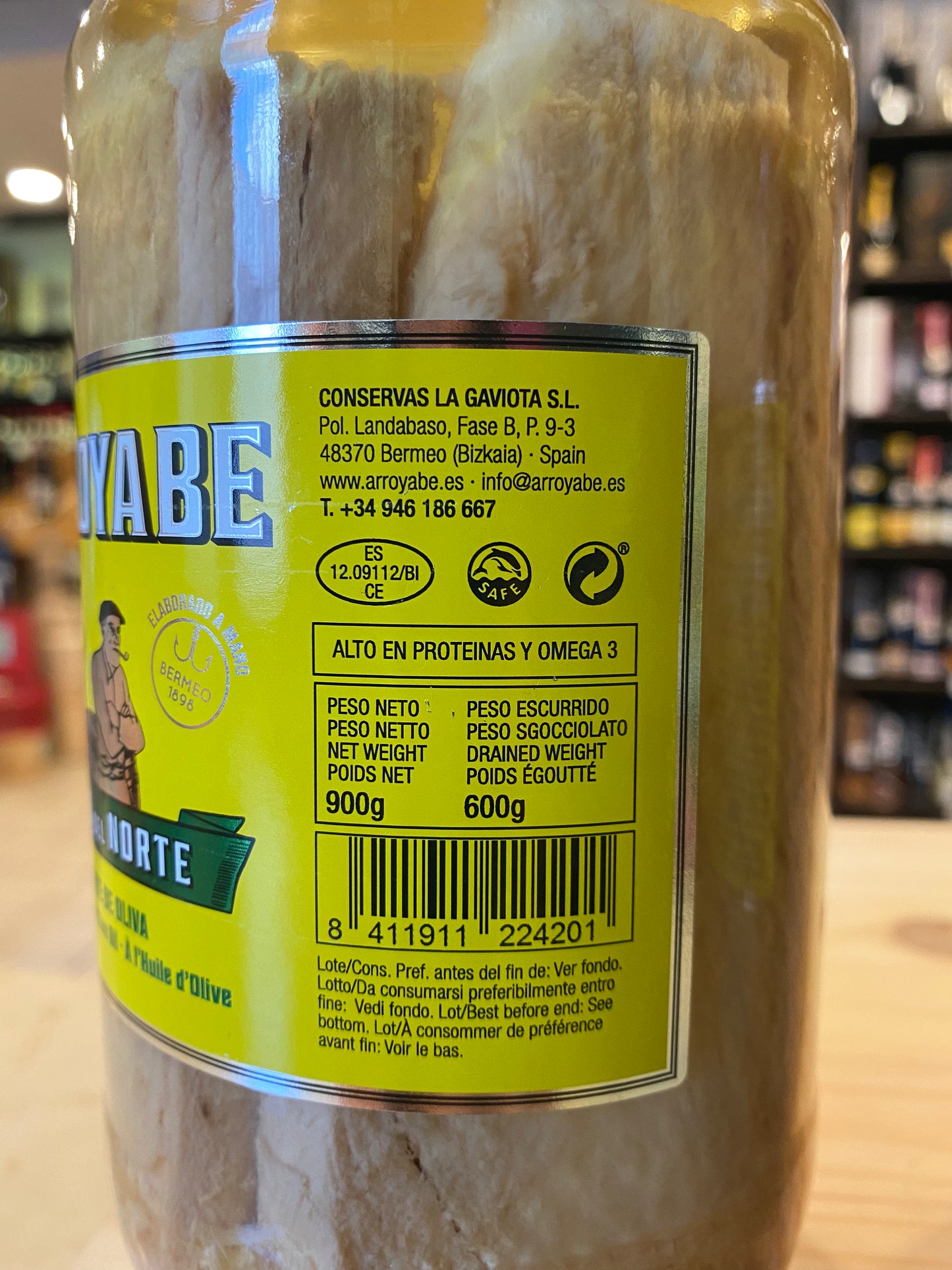 Tonno “ARROYABE” Bonito del Norte in olio di oliva 900g