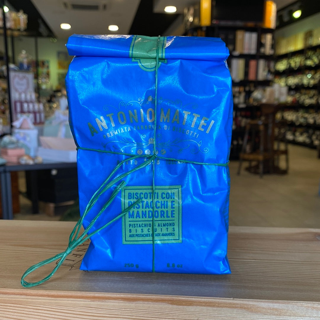 Biscotti “Antonio Mattei” cantucci di Prato Pistacchi e Mandorle 250g
