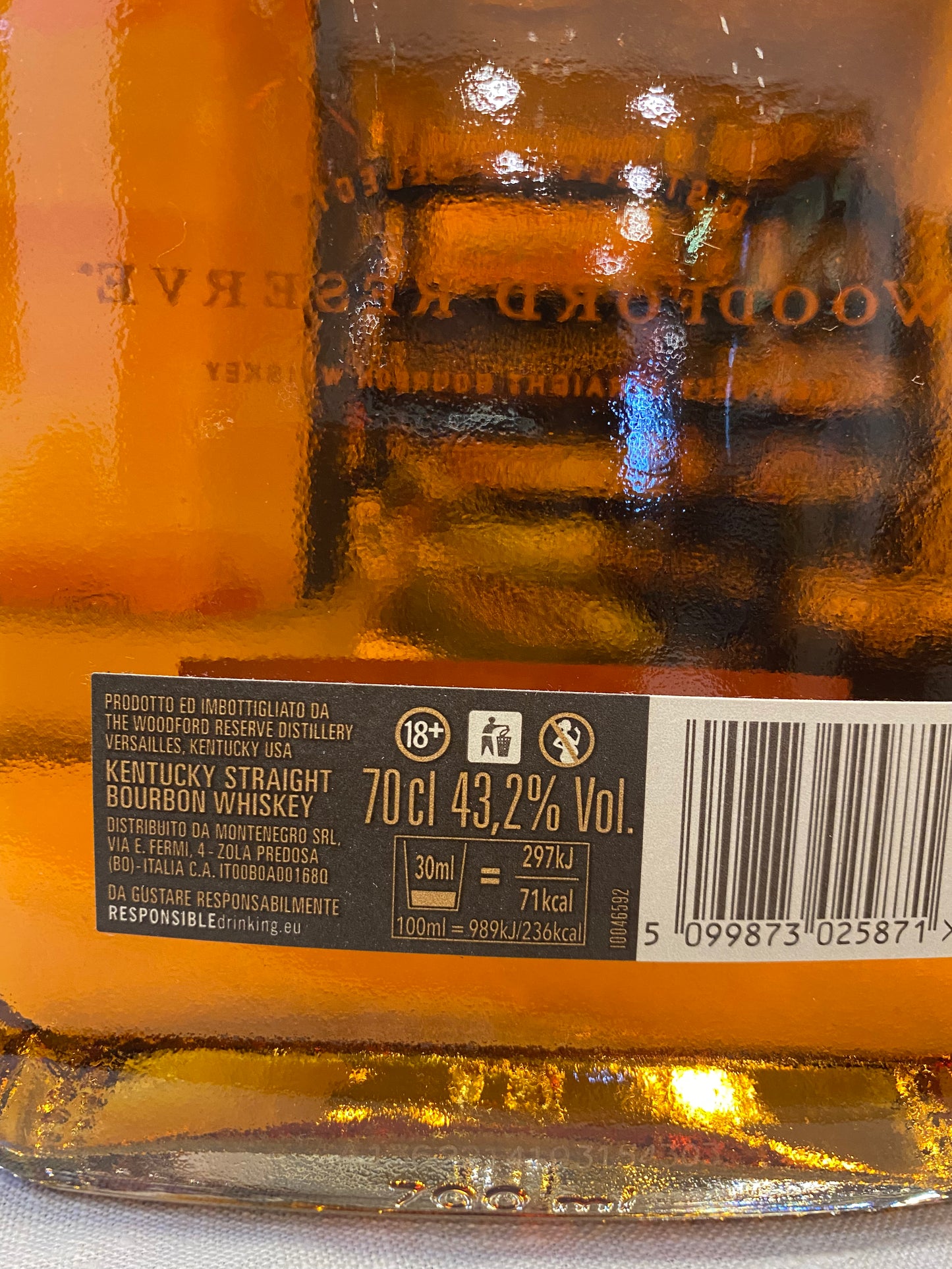 LIQ. WHISKEY WOODFORD RESERVE CL 70