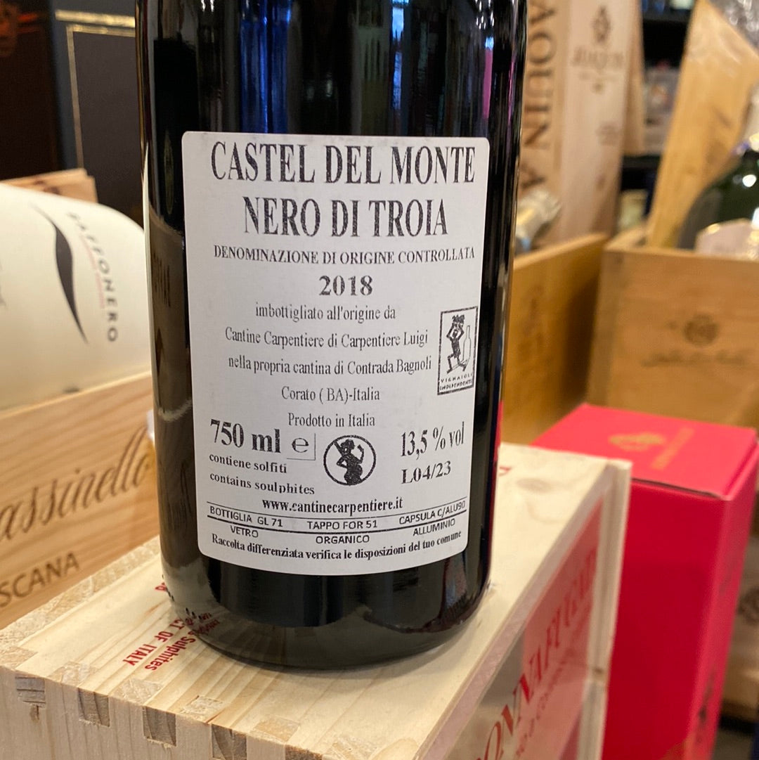 VINO CARPENTIERE NERO DI TROIA CL 75