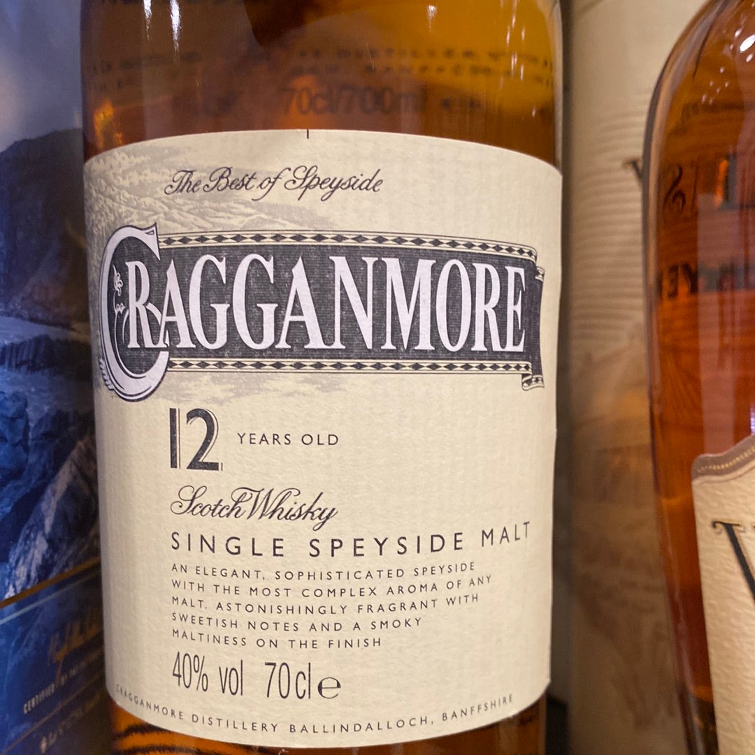 LIQ. WHISKY CRAGGANMORE CL70 12 ANNI