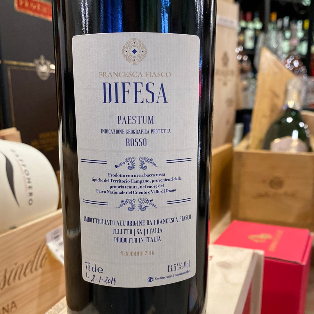 VINO FRANCESCA FIASCO “DIFESA” Paestum IGP ROSSO cl 75