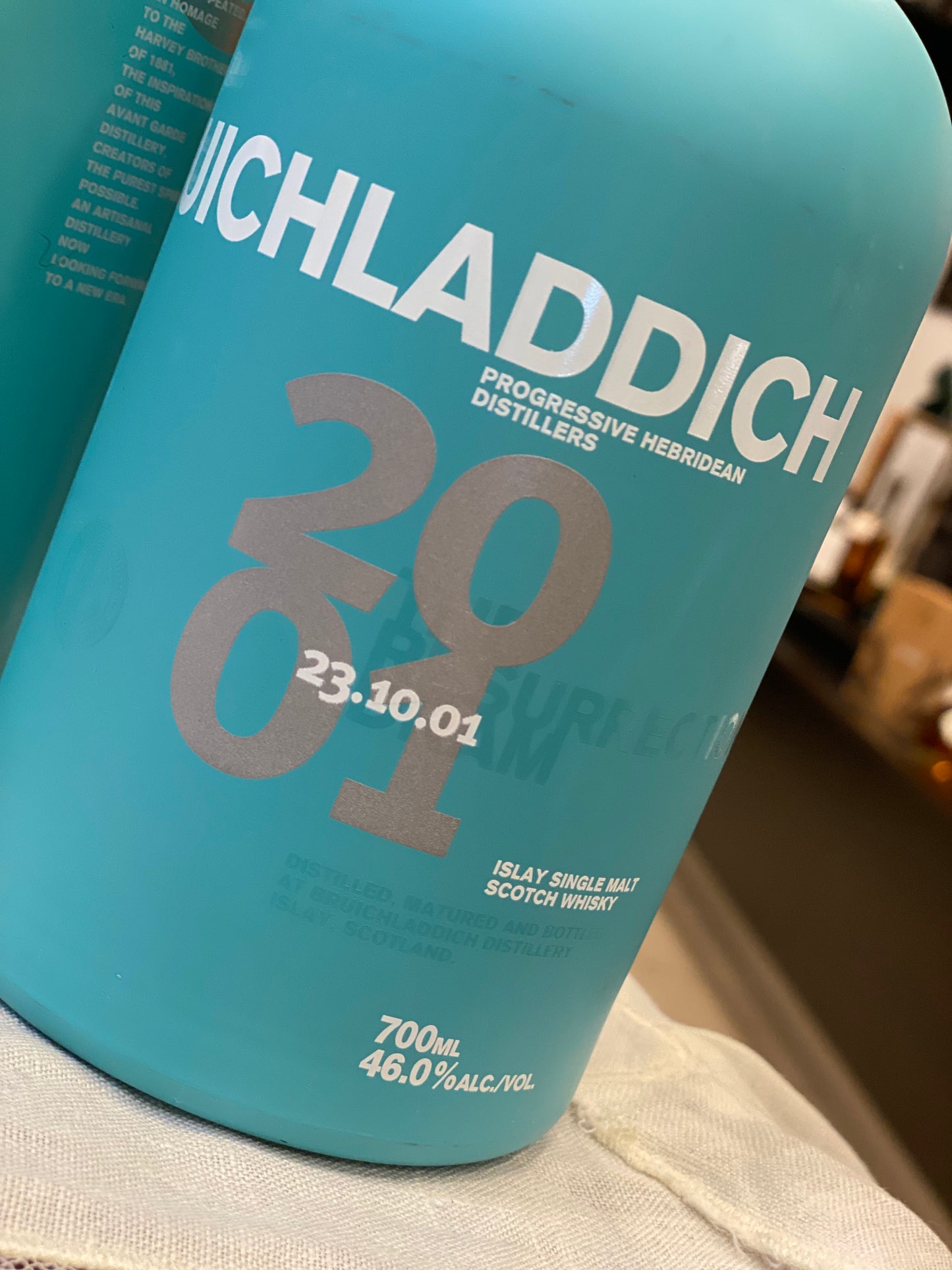 LIQ. WHISKY BRUICHLADDICH SCOTTISH BARLEY CL 75