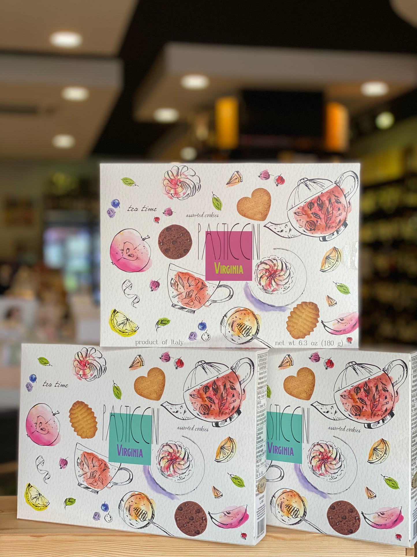 Biscotti “VIRGINIA” box Tea Time 180g Assortiti
