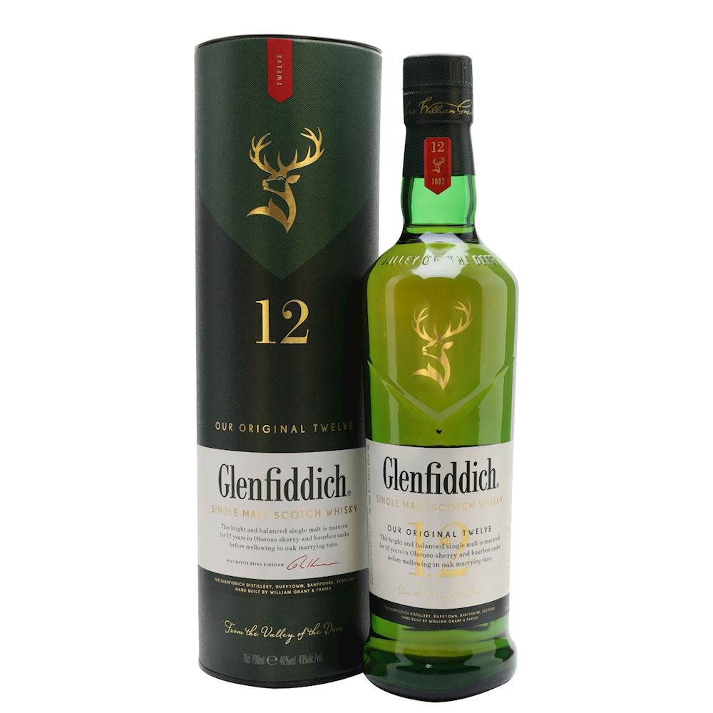 LIQ. WHISKY GLENFIDDICH 12 Y CL70