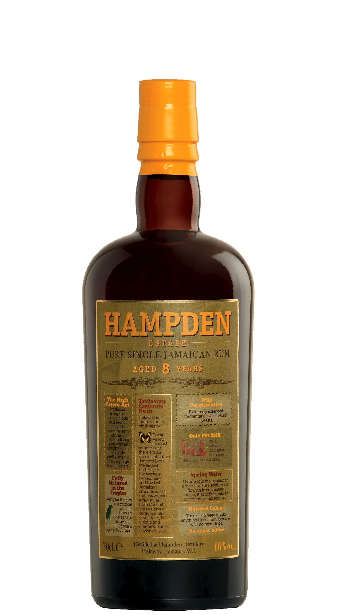 LIQ. RHUM HAMPDEN ESTATE 46° CL 70