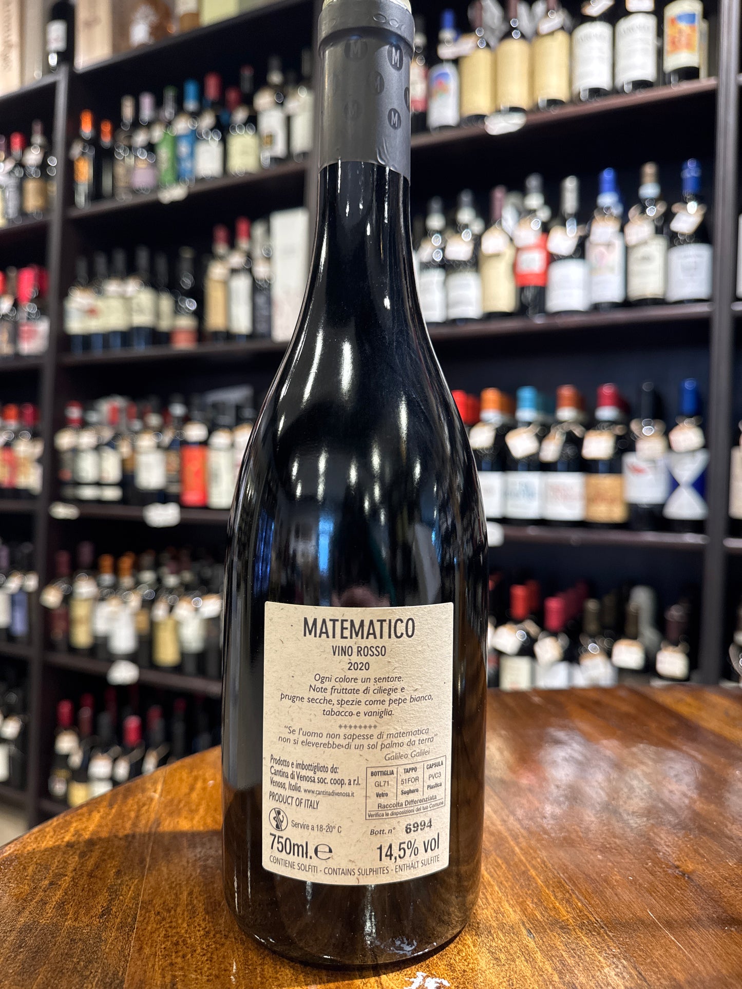 Vino MATEMATICO rosso - CANTINA DI VENOSA cl 75