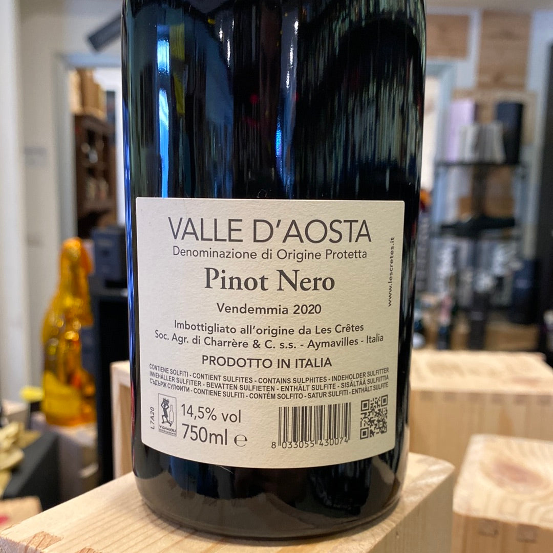 Vino Pinot Nero LES CRETES Valle D’Aosta DOP 2020
