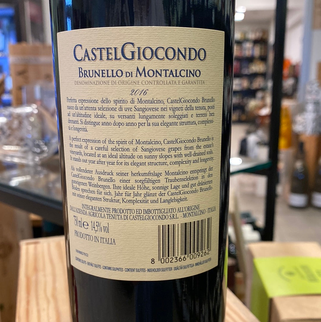 VINO FRESCOBALDI BRUNELLO CASTELGIOCONDO 2016 CL 75