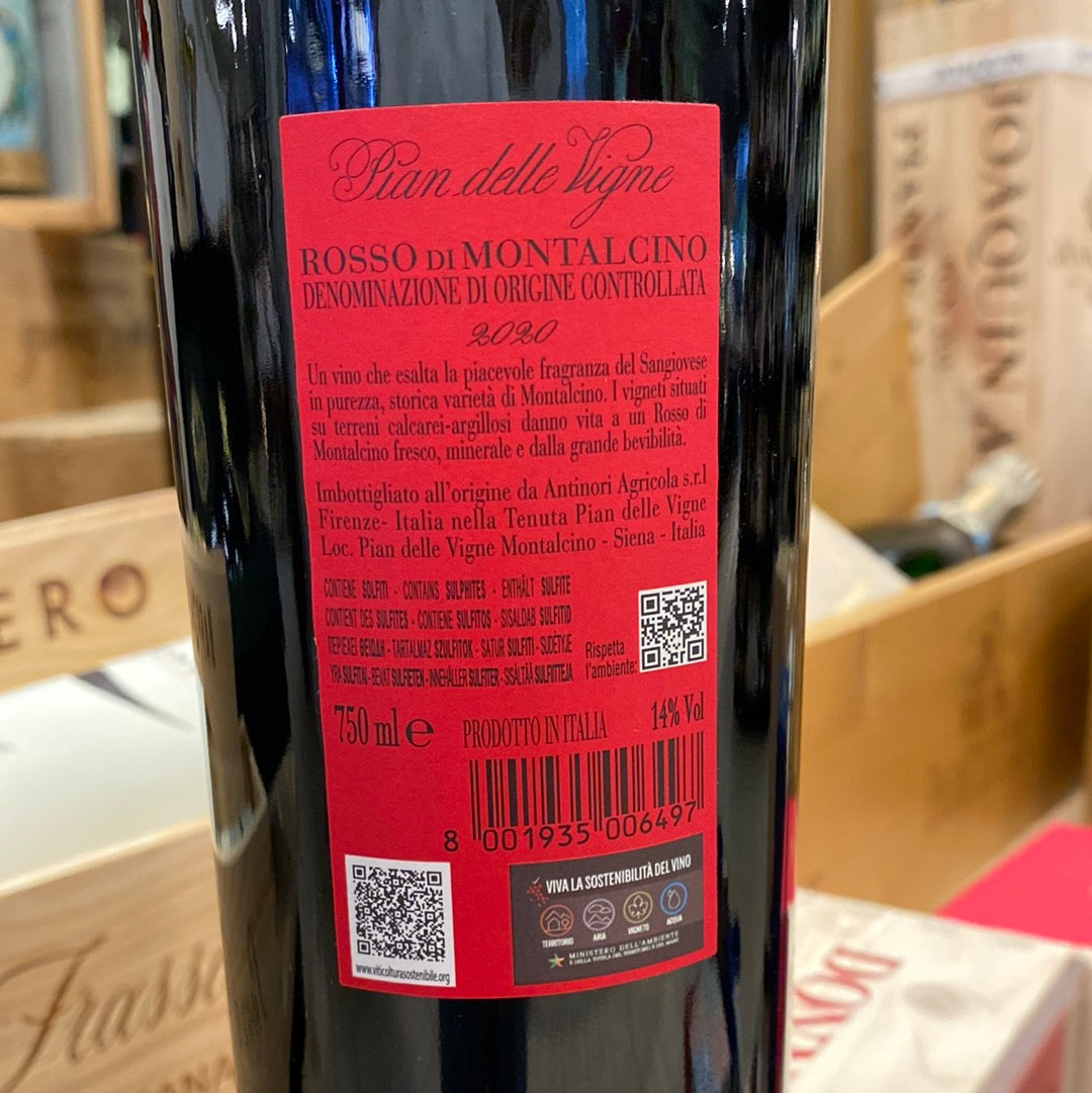 VINO ANTINORI PIAN DELLE VIGNE ROSSO MONTAL. 2020 CL75