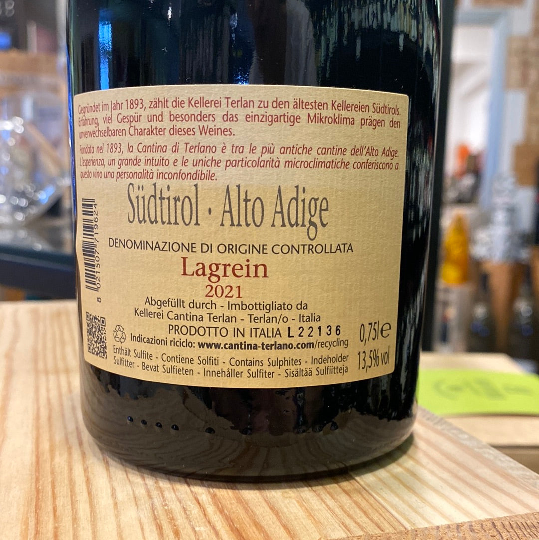 VINO TERLANO LAGREIN 2021 CL 75