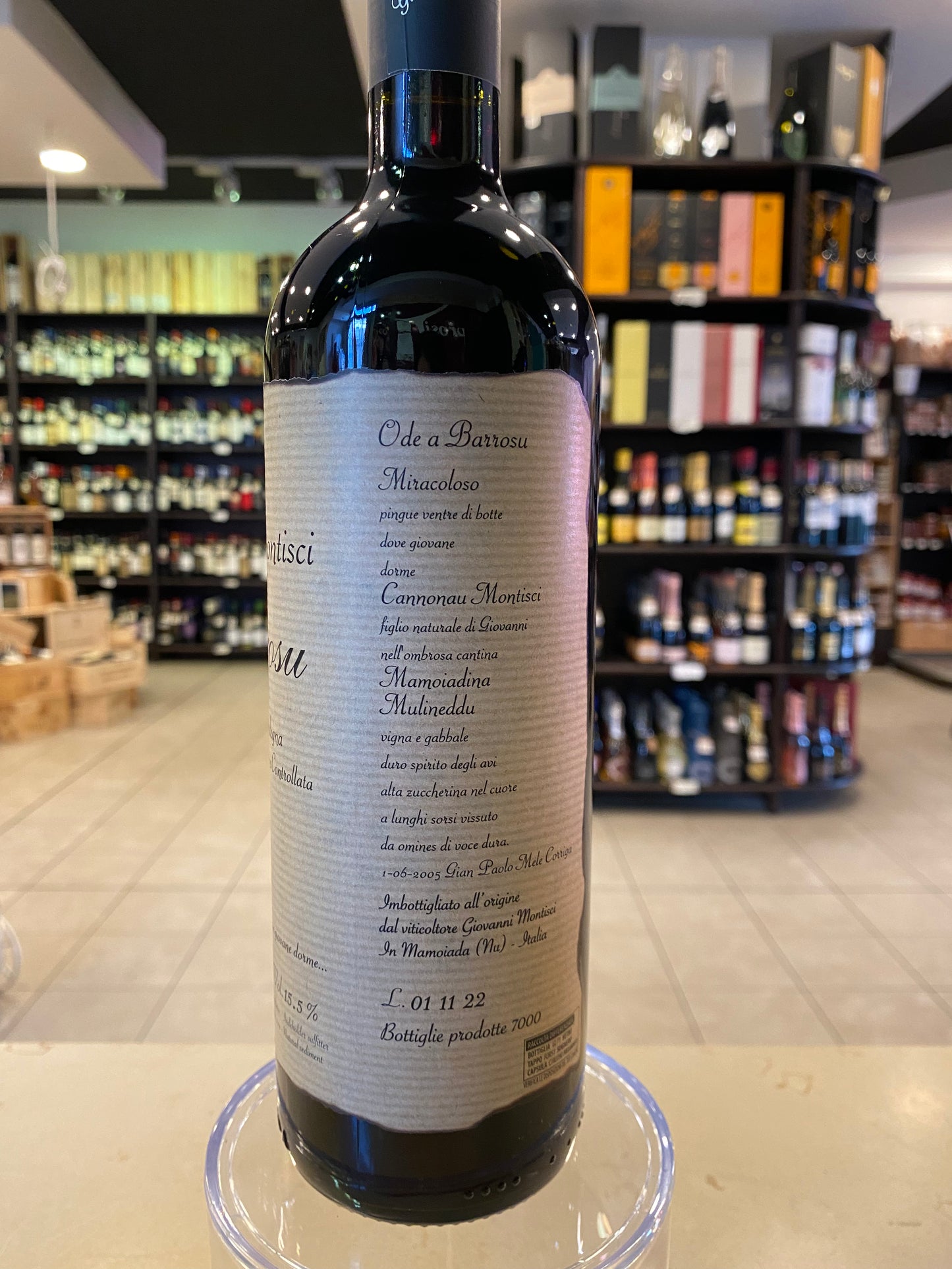 “Barrosu” Cannonau di Sardegna DOC 2021 Giovanni Montisci