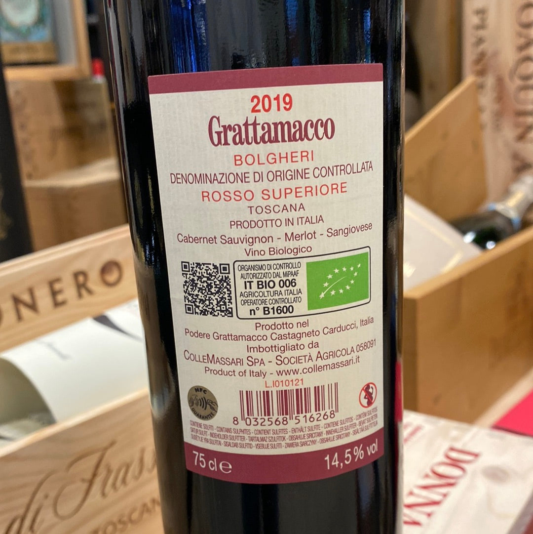 VINO COLLEMASSARI GRATTAMACCO doc 2019 CL 75