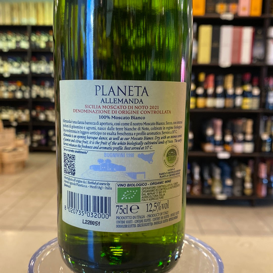 VINO PLANETA ALLEMANDA Sicilia Moscato di Noto DOC 2021 CL 75